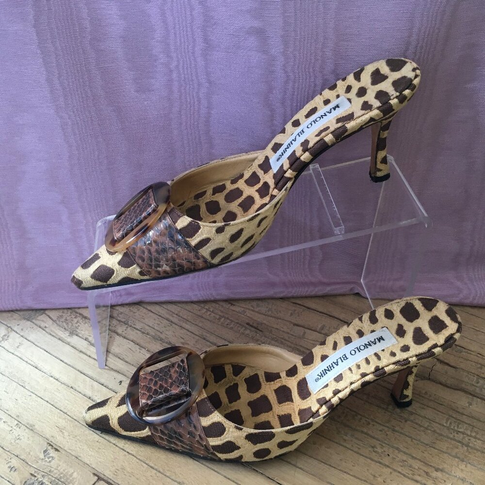 Manolo Blahnik Mules with Buckle Size 36 1/2 (US 6 1/2)